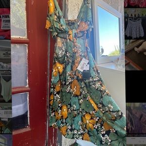 Floral Open Side Dress